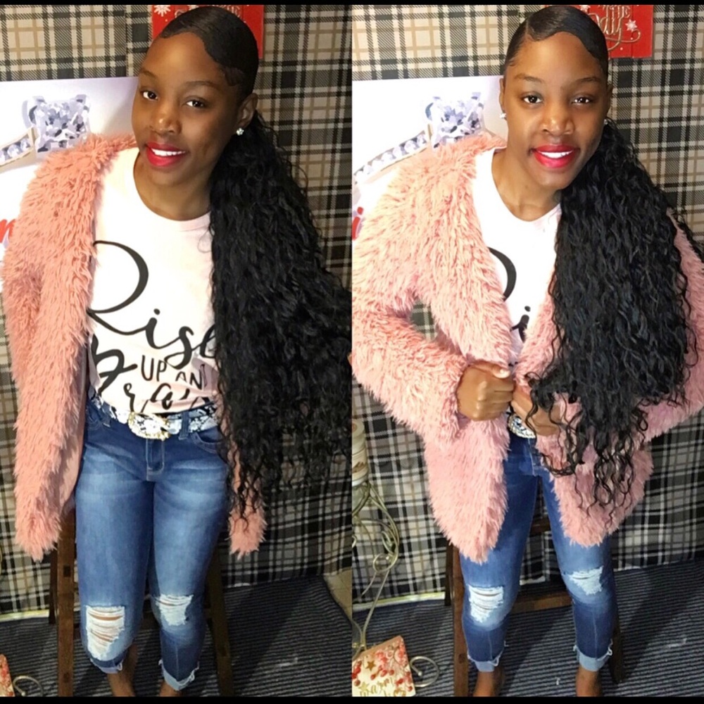 Light Pink Fur Coat